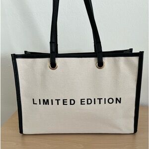 LIMITED EDITION Coated Canvas Shopping Tote BNWOT
